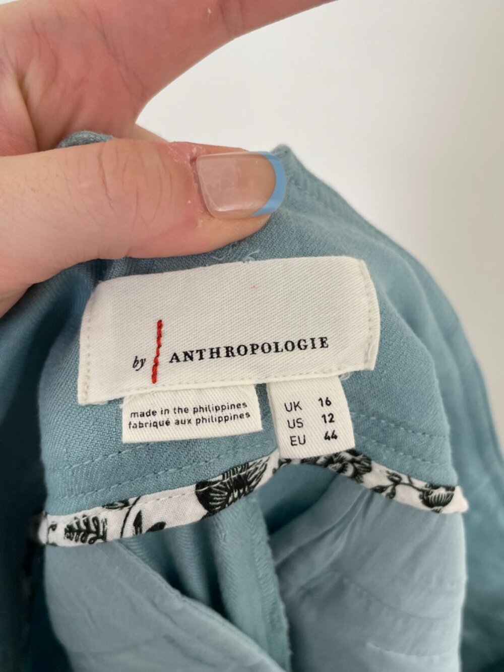 Anthropologie Linen Blend Robins Egg Blue Wide-Leg Pants Size 12 - Picture 3 of 7